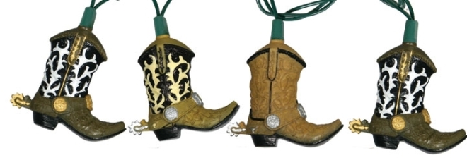 10 Ft Cowboy Boot Party String Lights Set